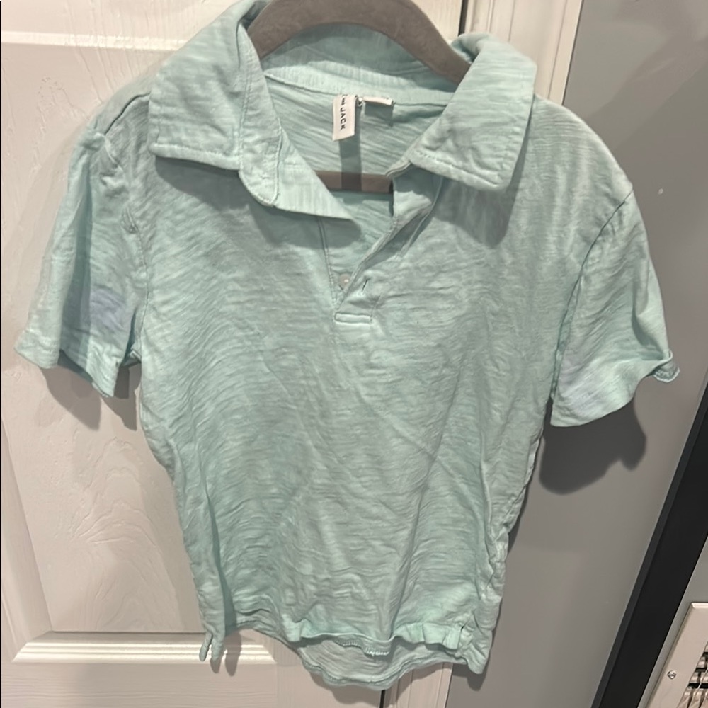 Janie and Jack Light Blue Collared Polo Shirt